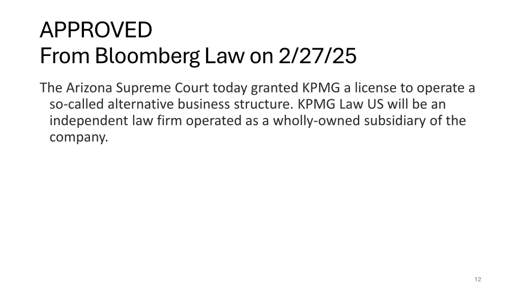 approved from bloomberg law on 2 27 25