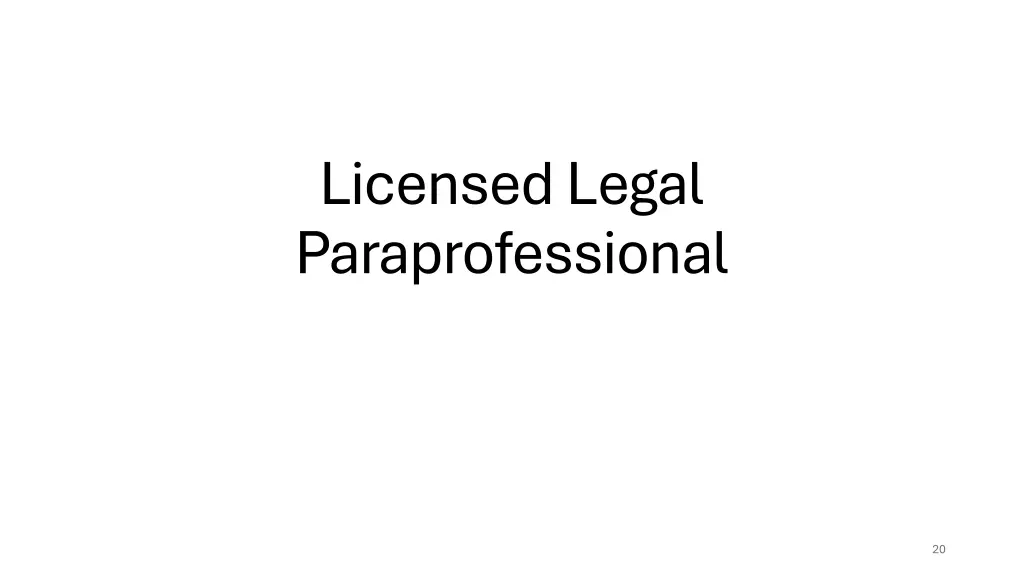 licensed legal paraprofessional