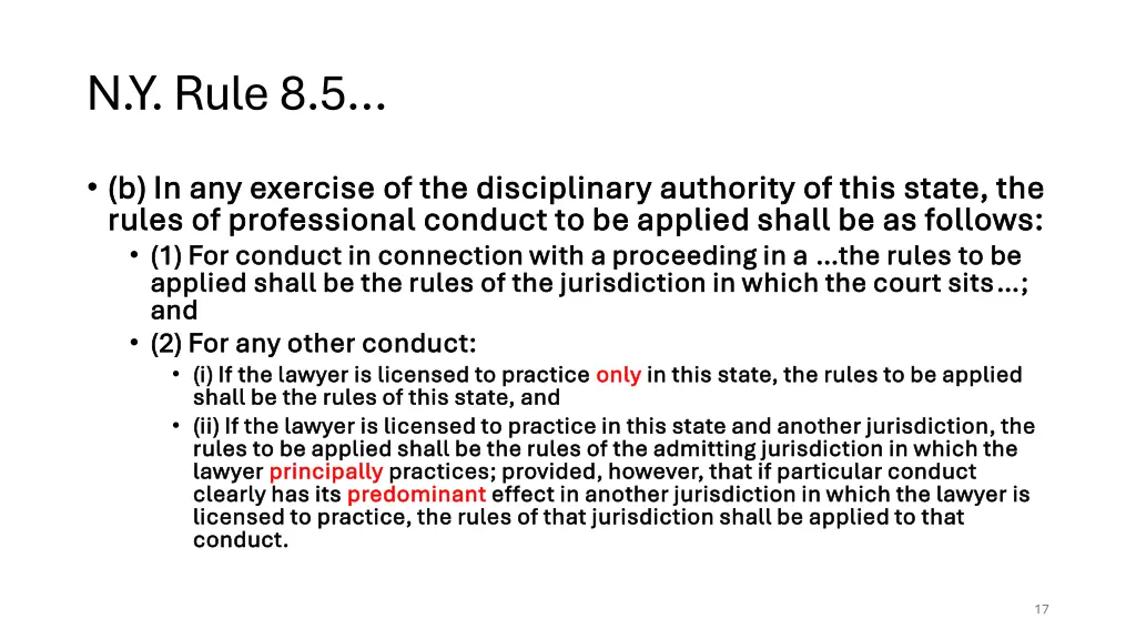 n y rule 8 5