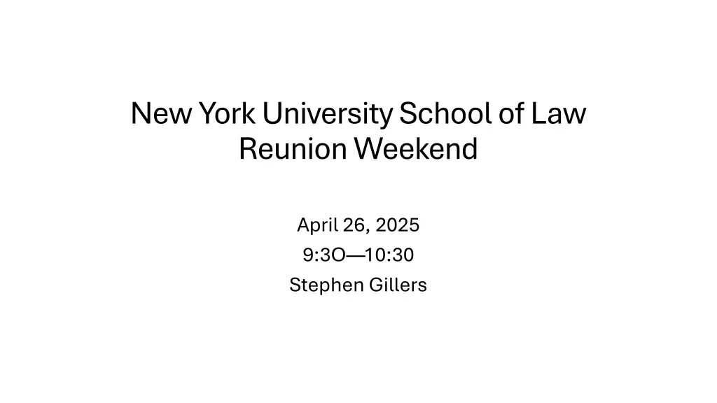 new york university school of law reunion weekend