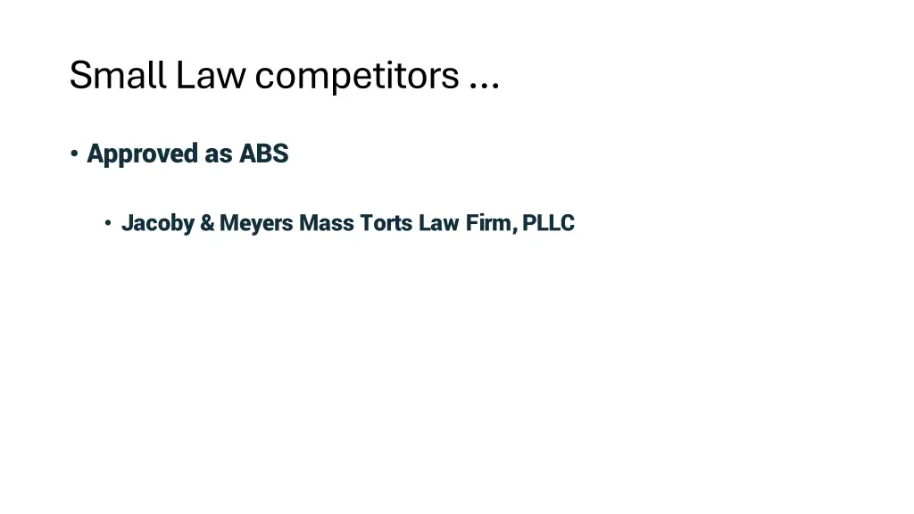 small law competitors