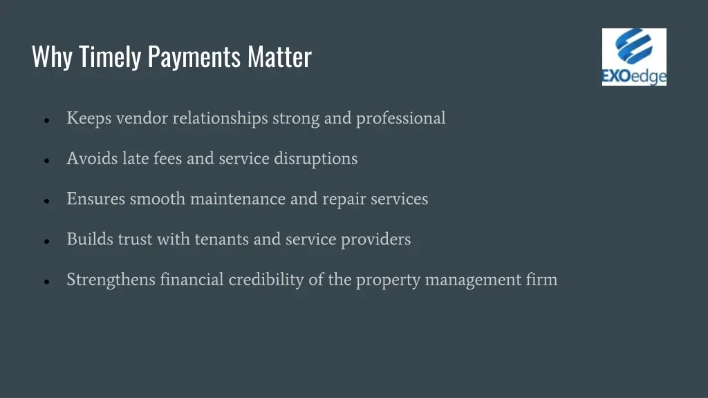 why timely payments matter