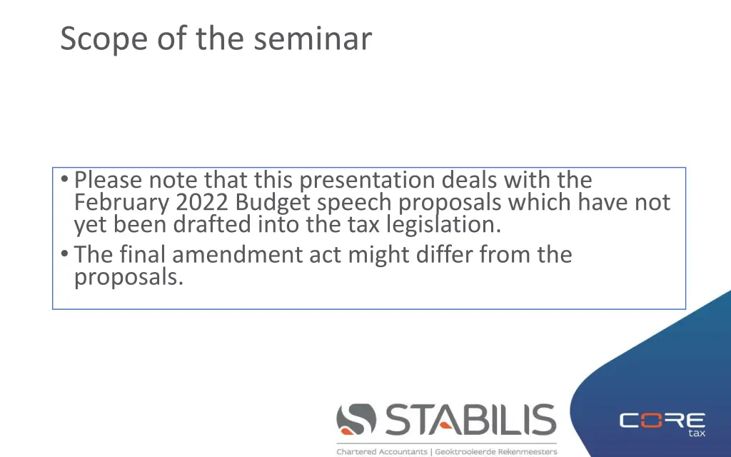 scope of the seminar