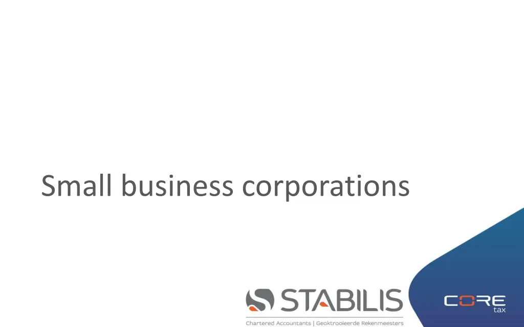 small business corporations