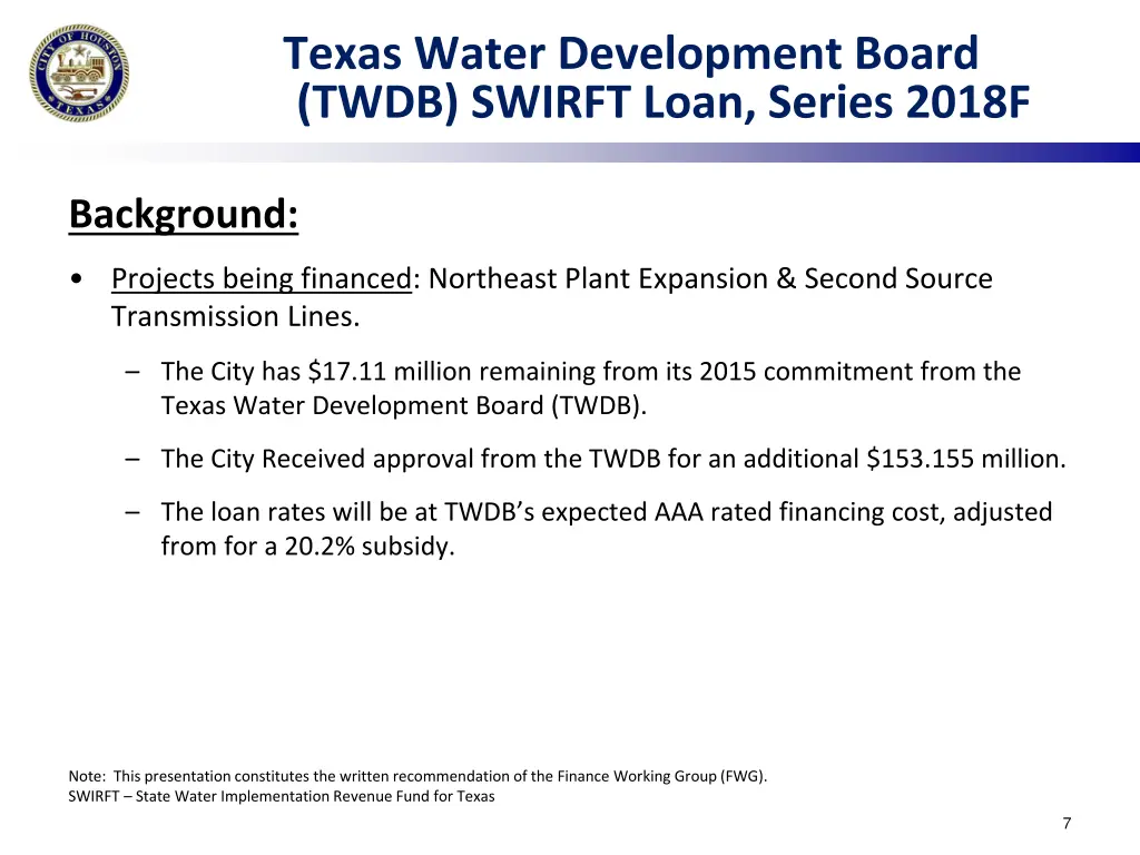texas water development board twdb swirft loan