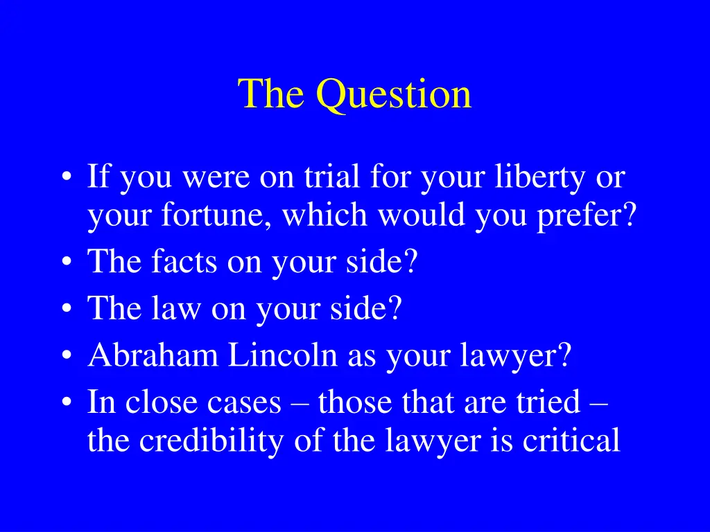 the question