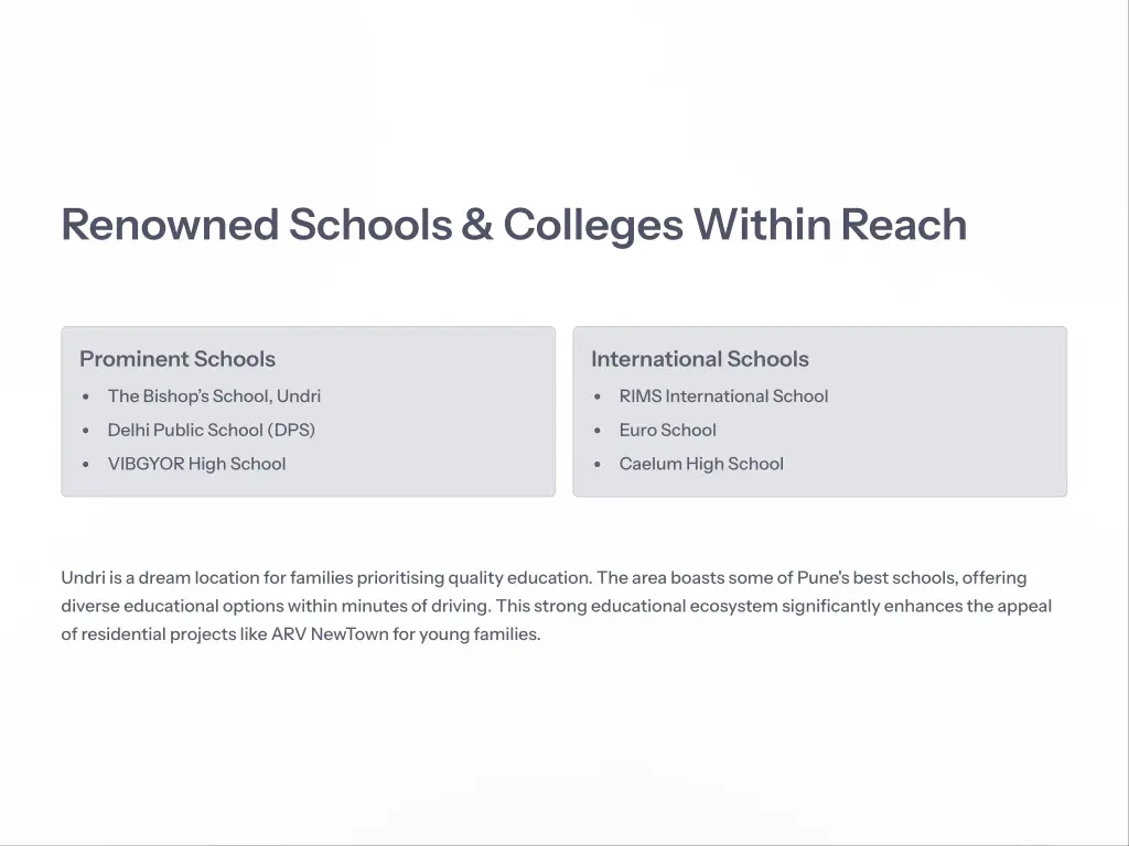 renowned schools colleges within reach