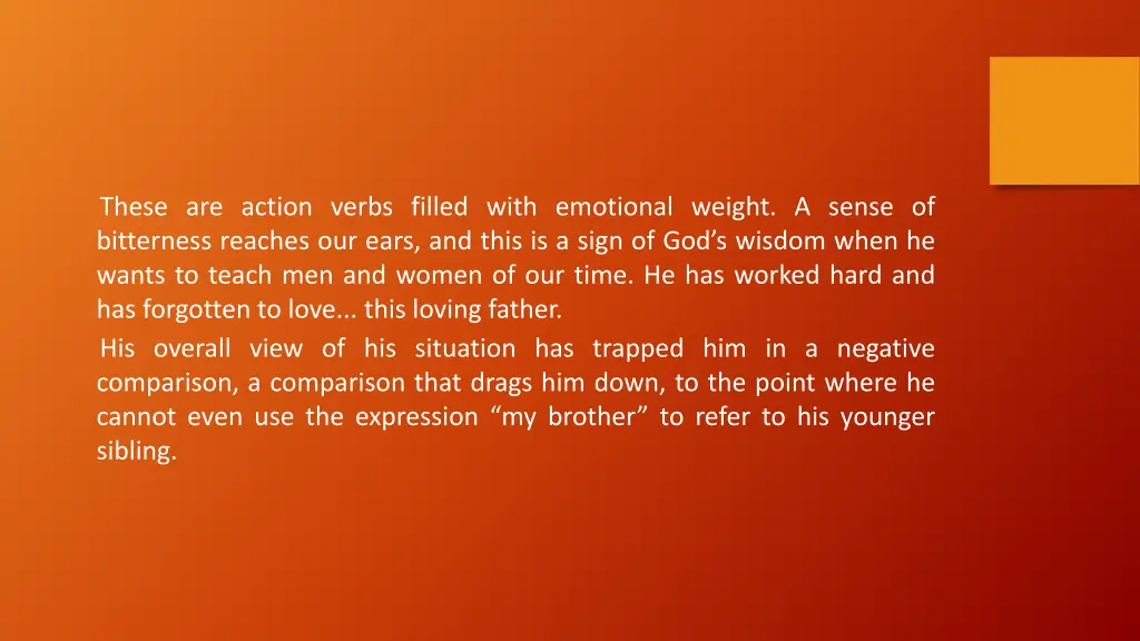 these are action verbs filled with emotional