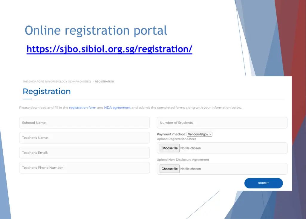 online registration portal