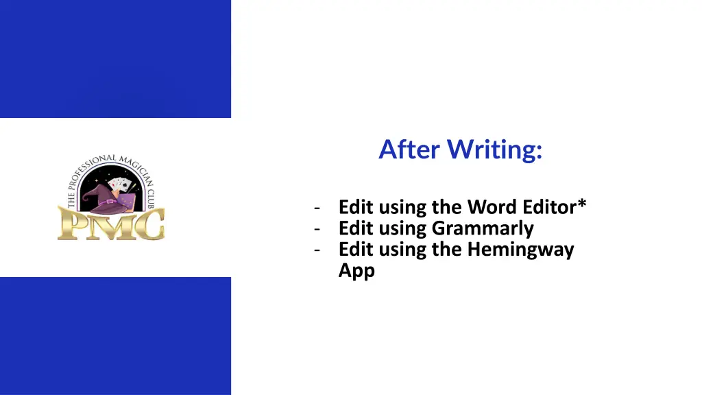 after writing