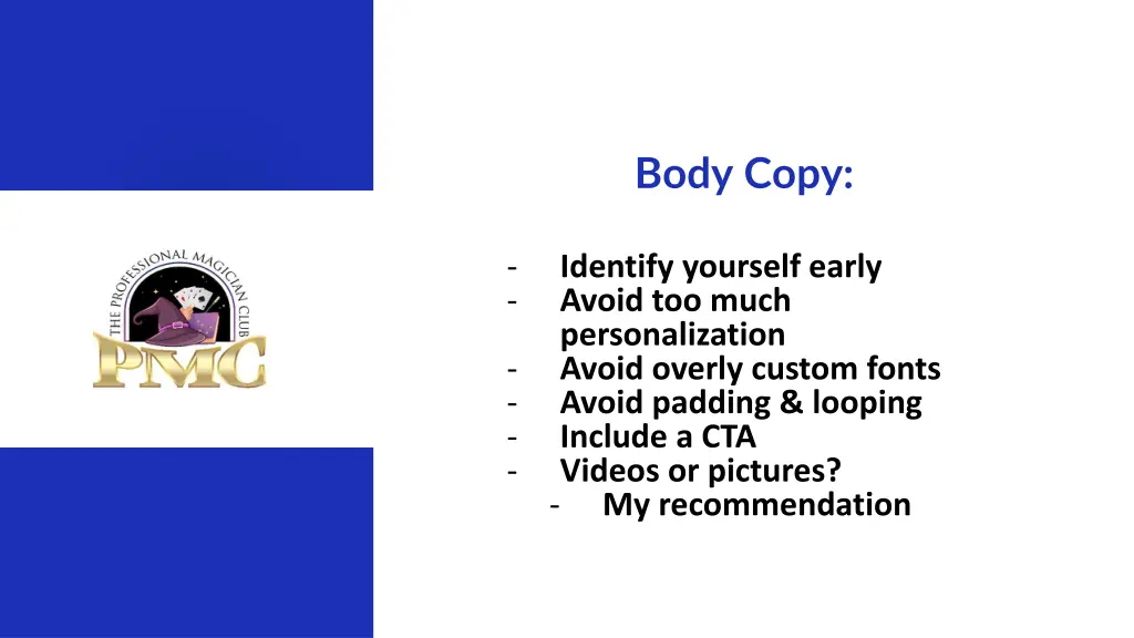 body copy