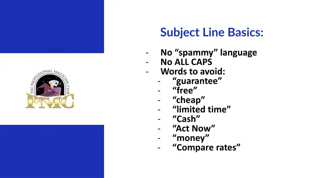 subject line basics