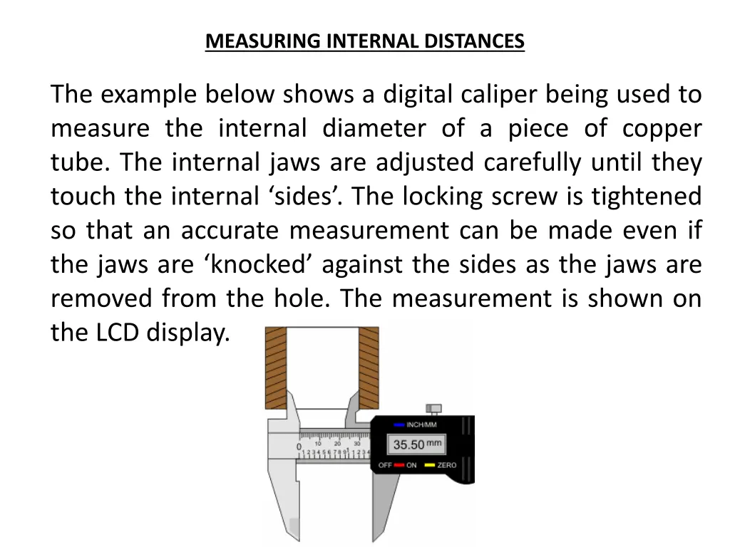 measuring internal distances