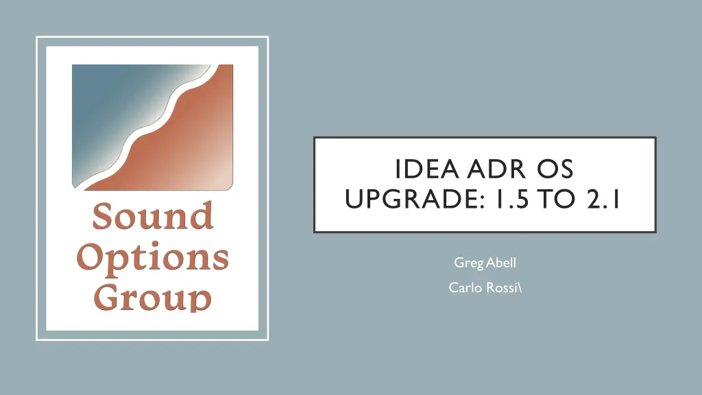 idea adr os upgrade 1 5 to 2 1