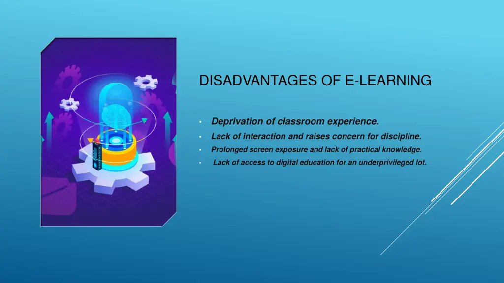 disadvantages of e learning