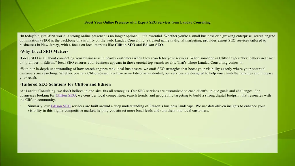 boost your online presence with expert
