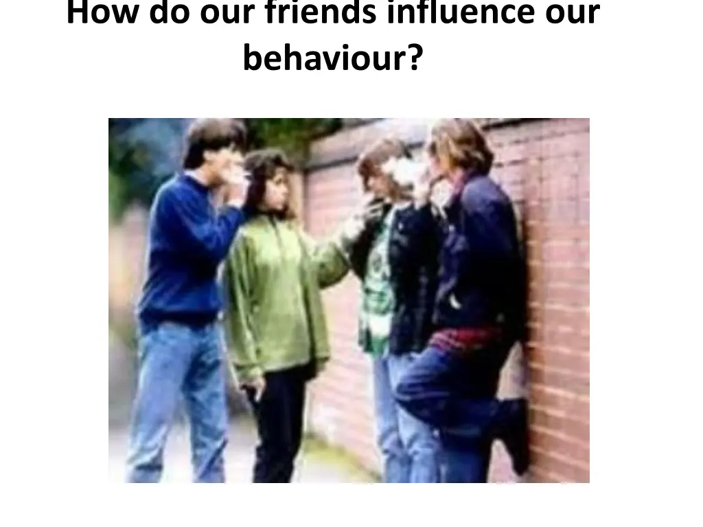 how do our friends influence our behaviour