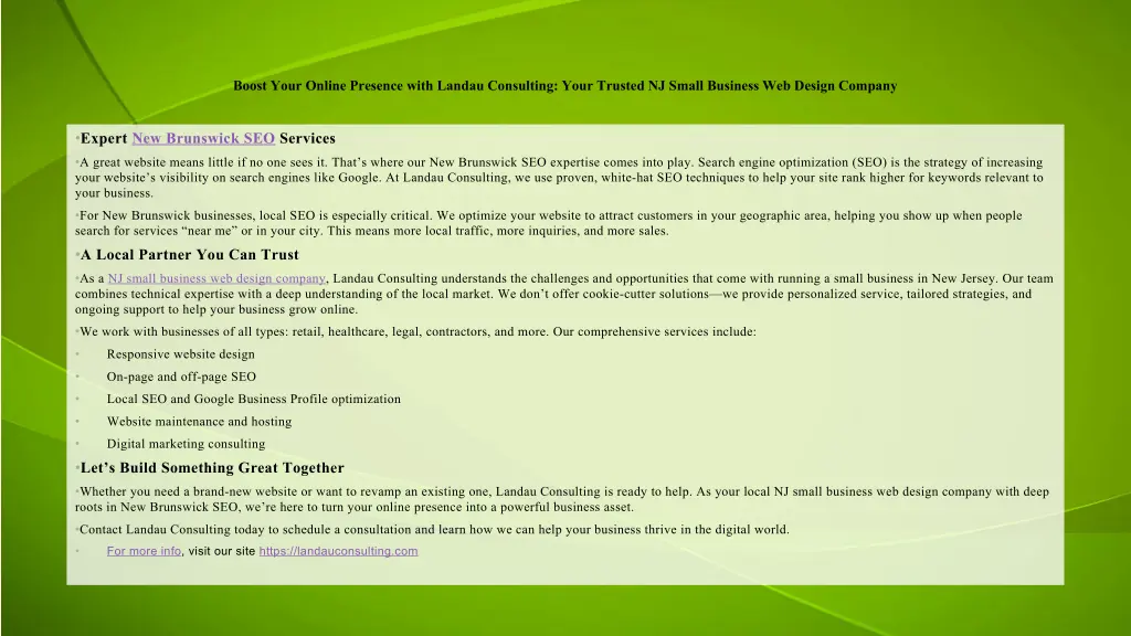 boost your online presence with landau consulting 1