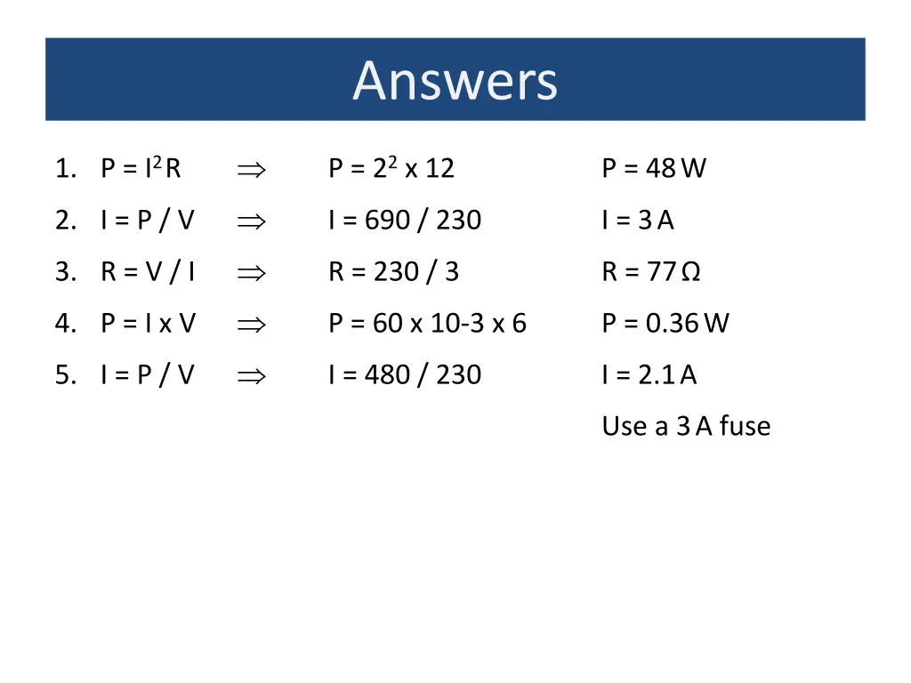 answers