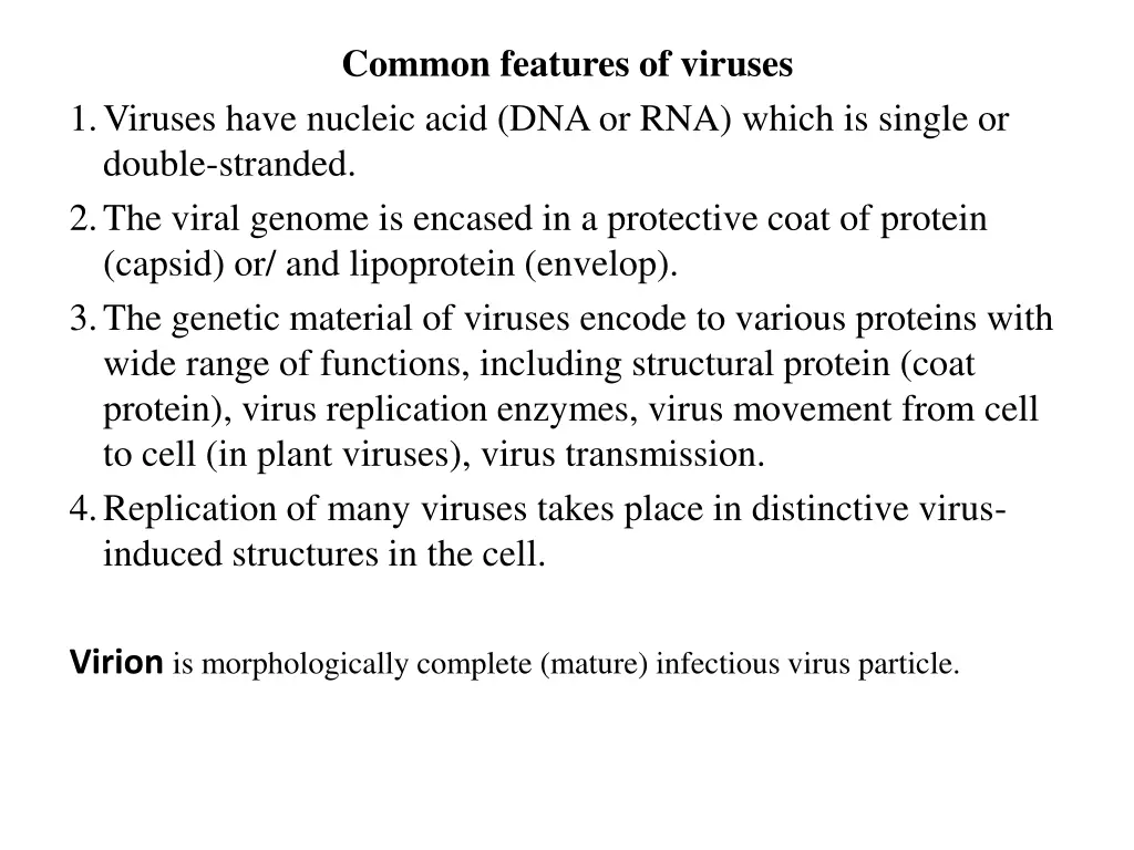 common features of viruses