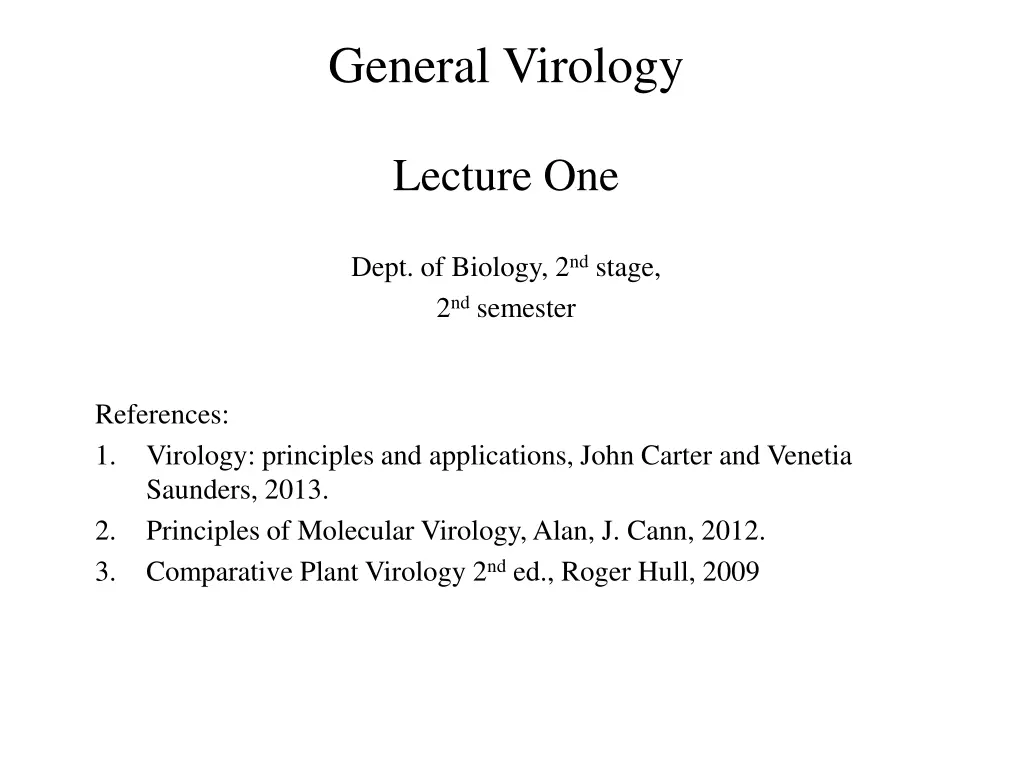 general virology