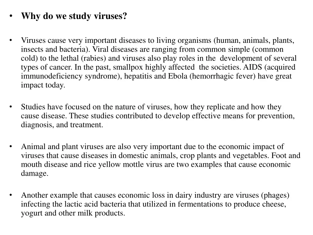 why do we study viruses