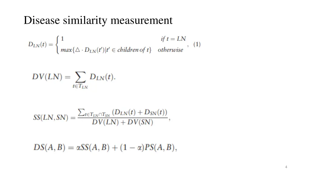 disease similarity measurement