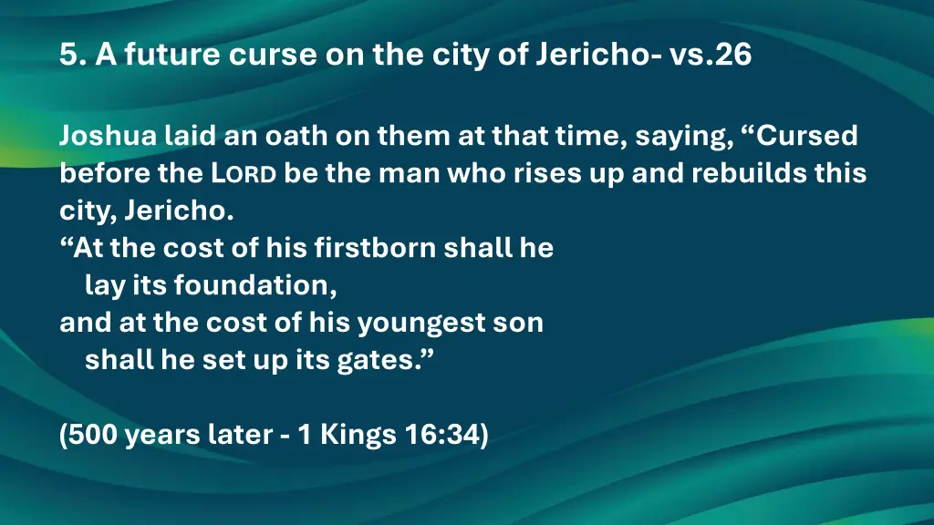 5 a future curse on the city of jericho vs 26