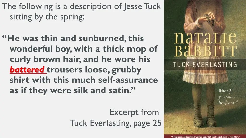 the following is a description of jesse tuck