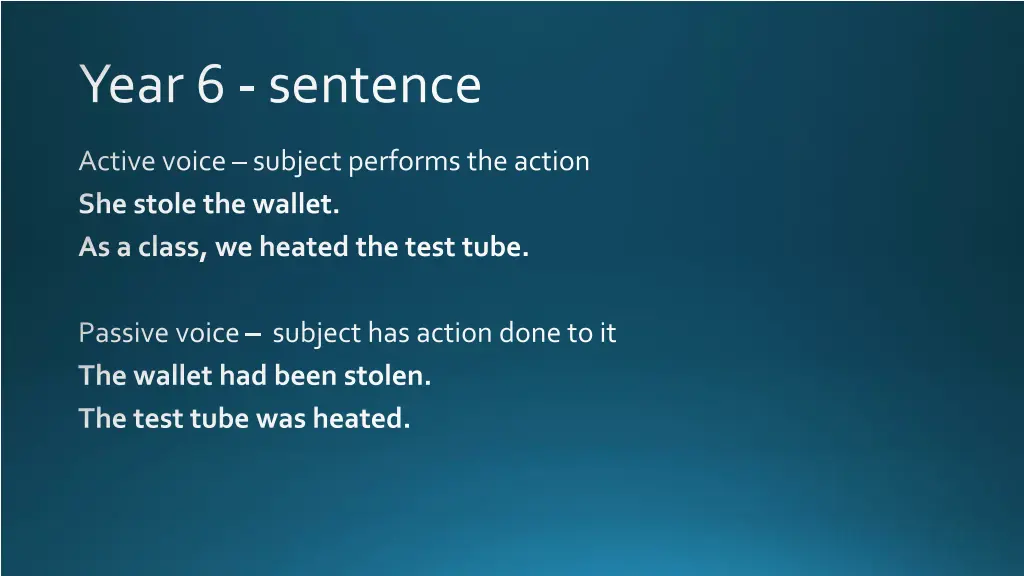 year 6 sentence 2