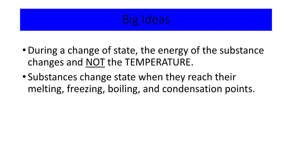 big ideas