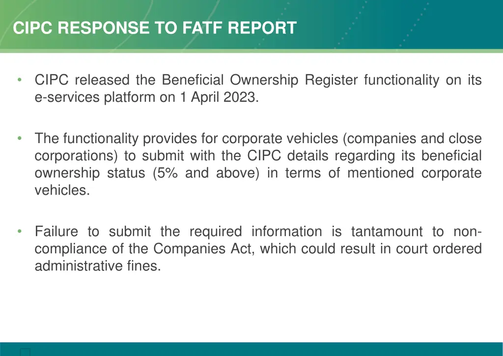 cipc response to fatf report