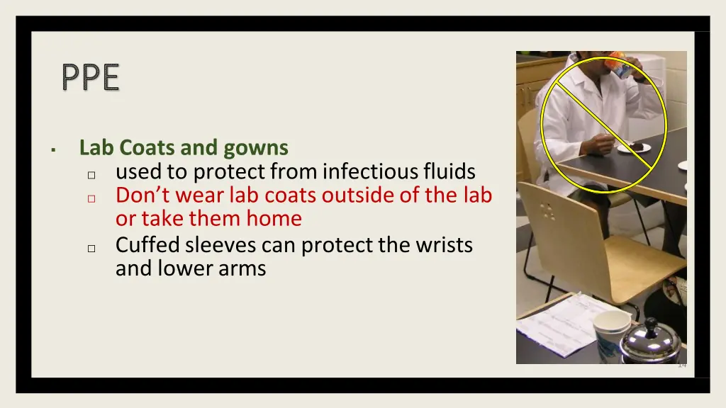 lab coats and gowns used to protect from