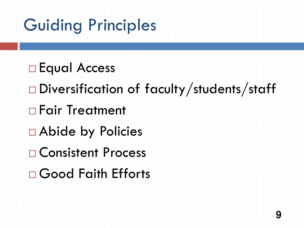 guiding principles