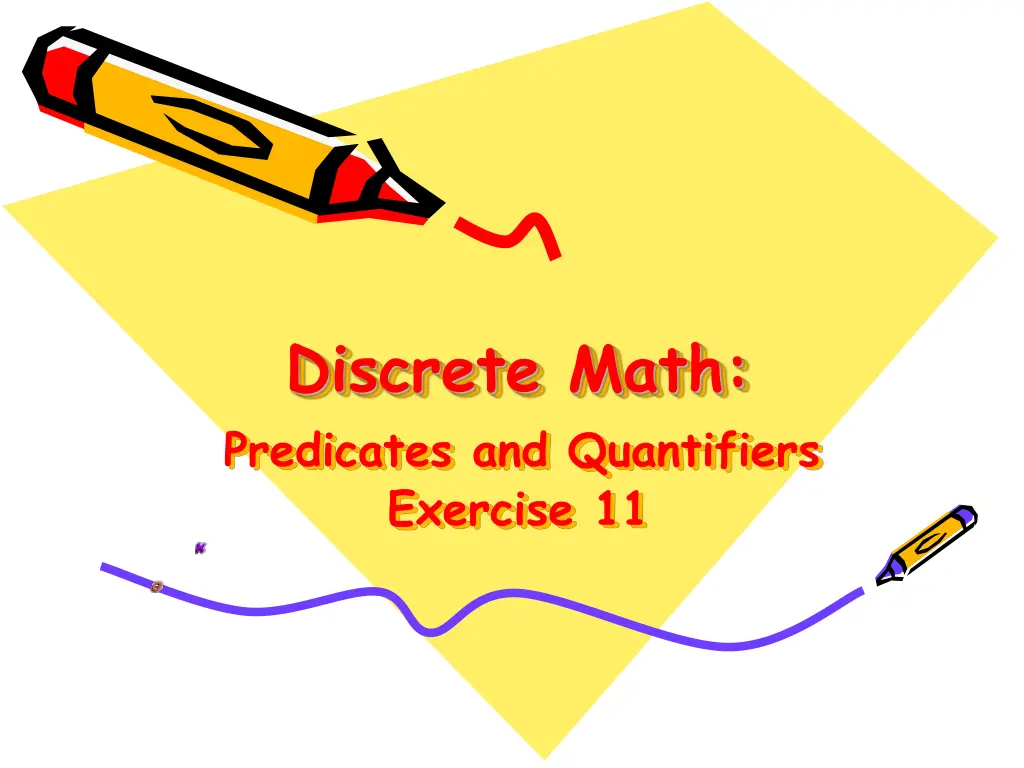 discrete math predicates and quantifiers exercise