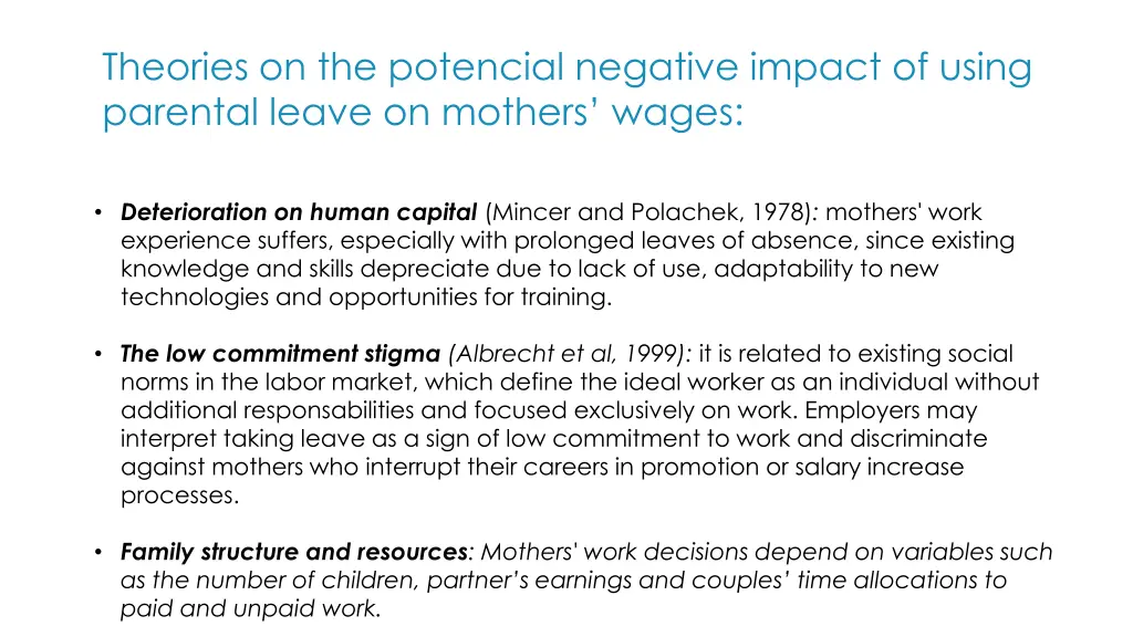 theories on the potencial negative impact