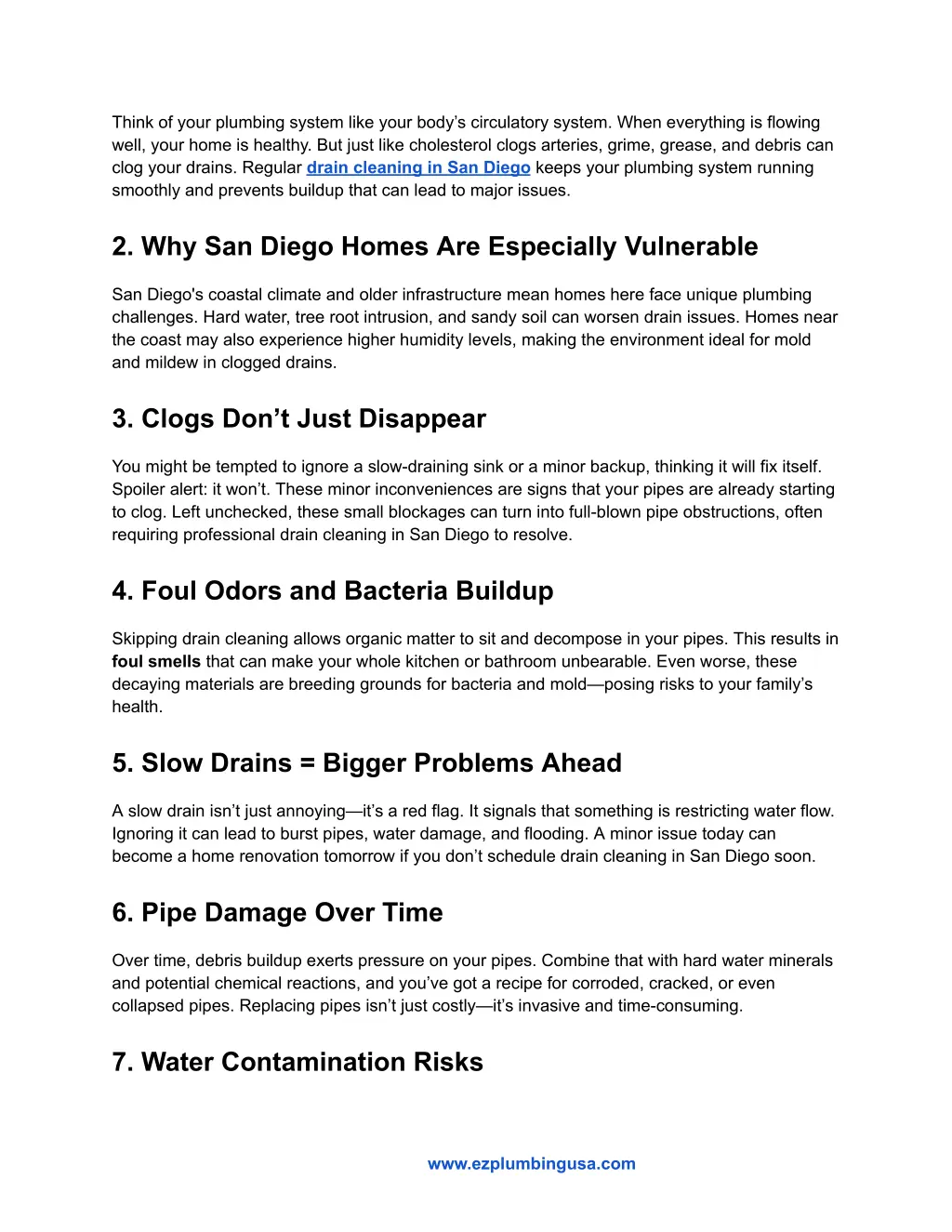 think of your plumbing system like your body