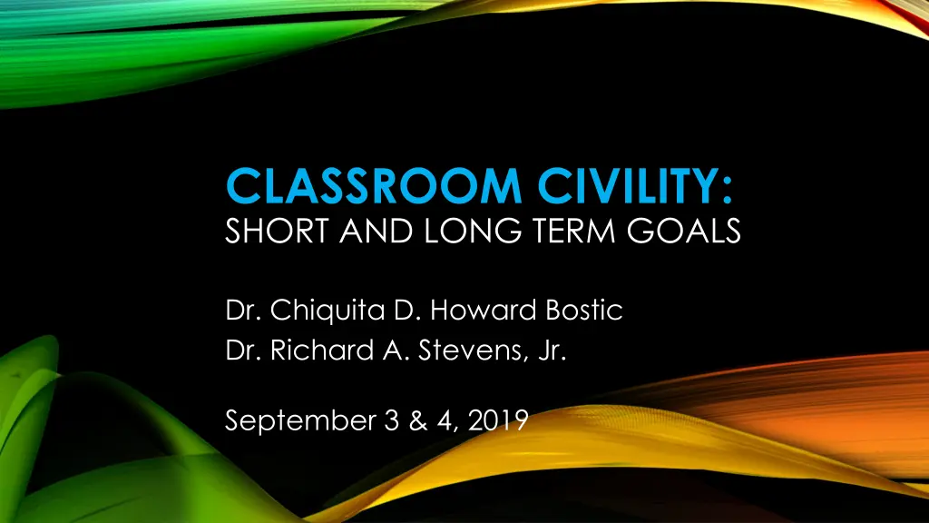 classroom civility short and long term goals