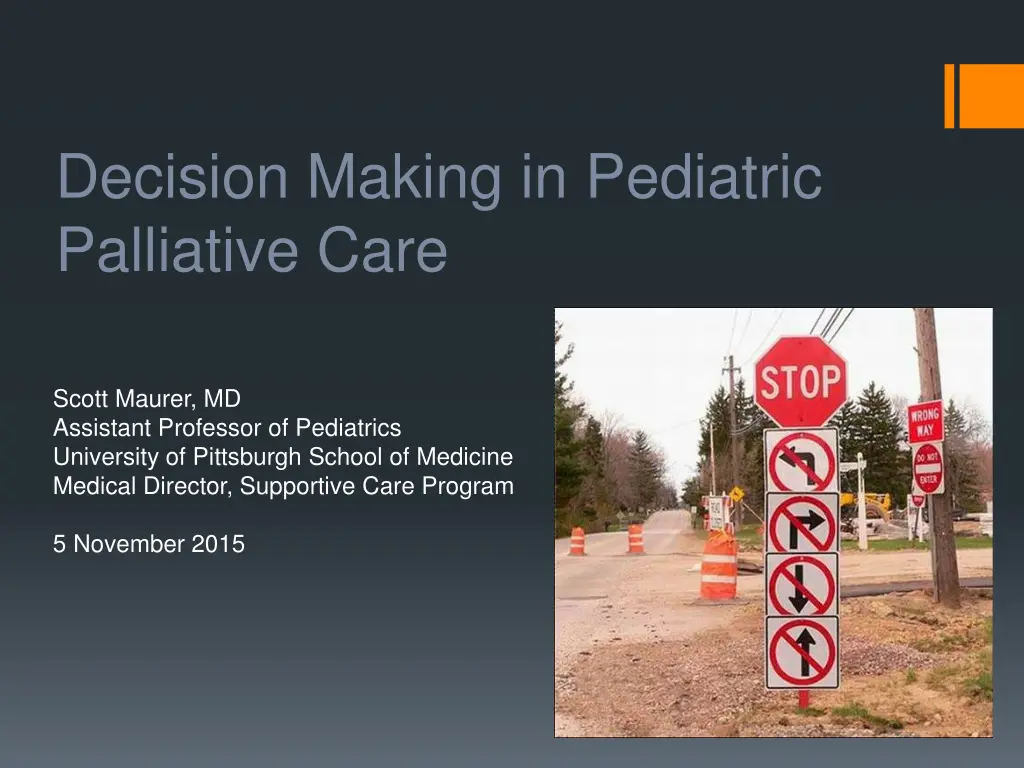 decision making in pediatric palliative care