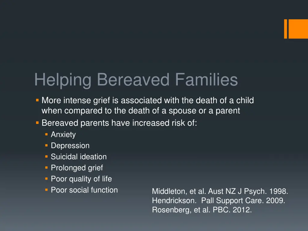 helping bereaved families
