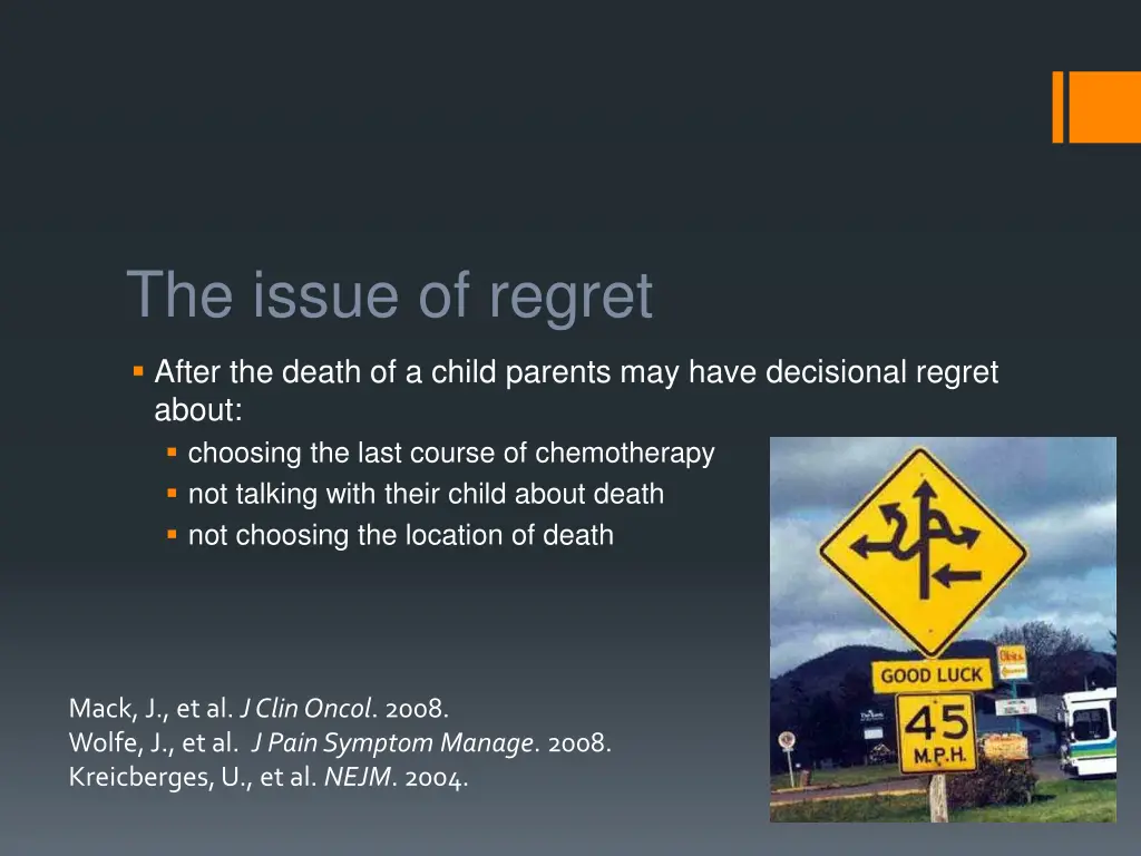the issue of regret