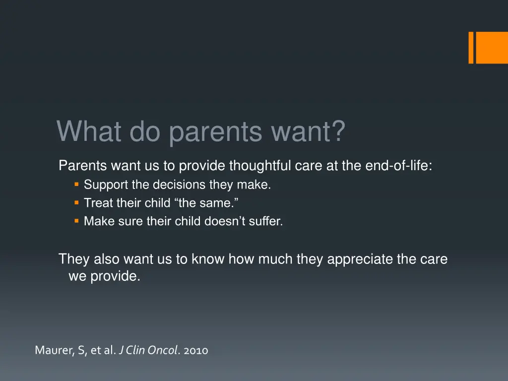 what do parents want