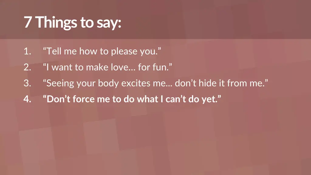 7 things to say 3