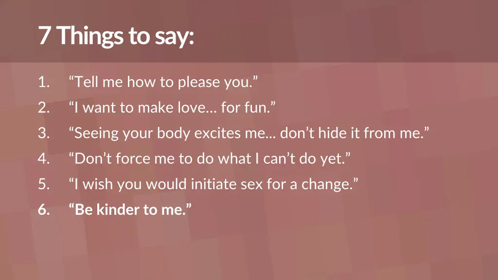 7 things to say 5