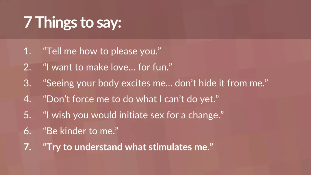 7 things to say 6