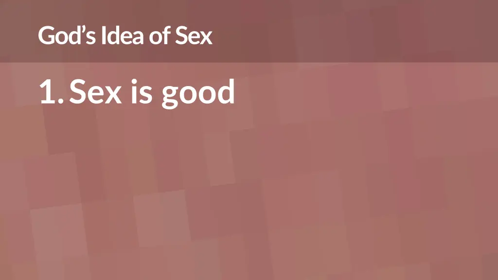 god s idea of sex