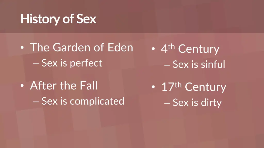 history of sex