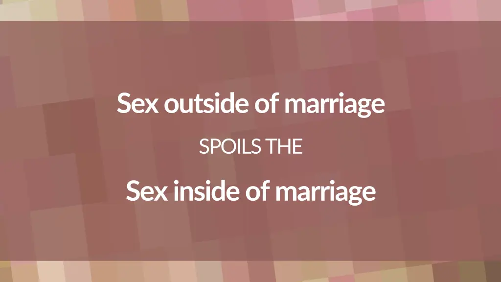 sex outside of marriage