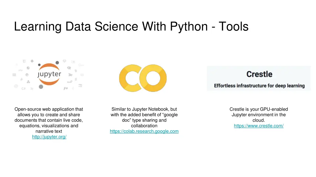learning data science with python tools