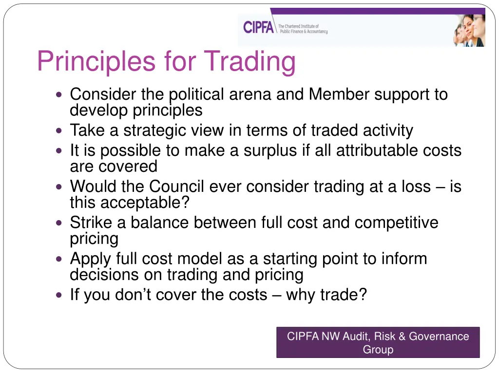 principles for trading